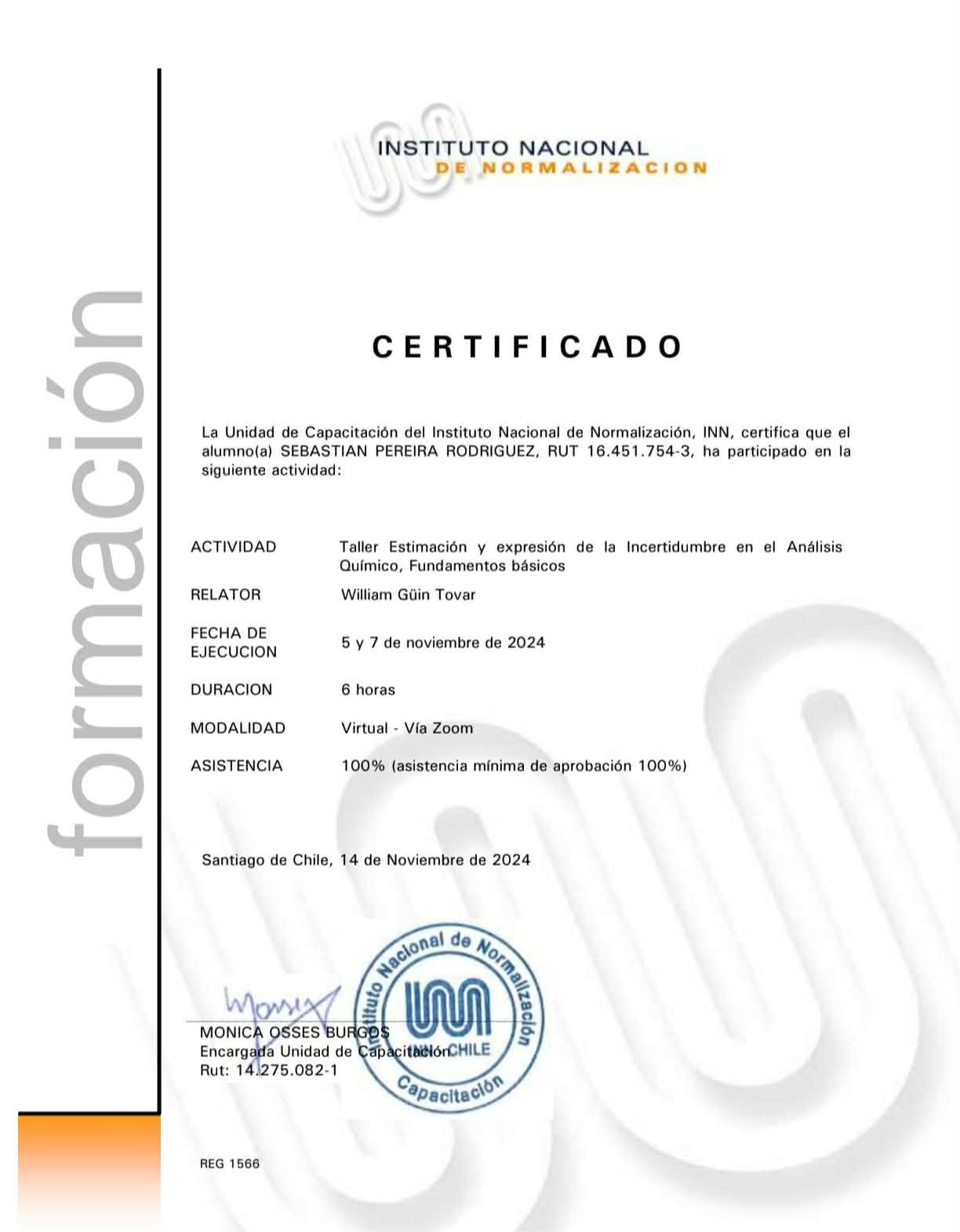 Certificado técnico 2 — INERTICAL SpA